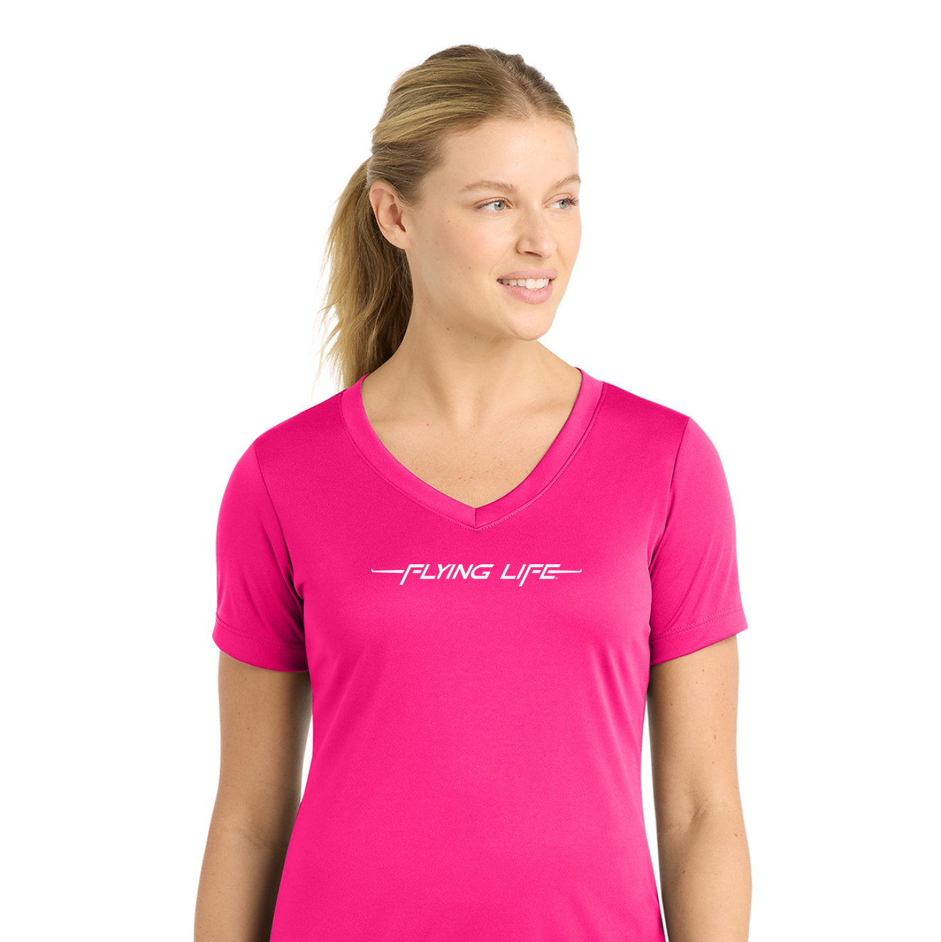 Ladies Performance V-neck T-shirt